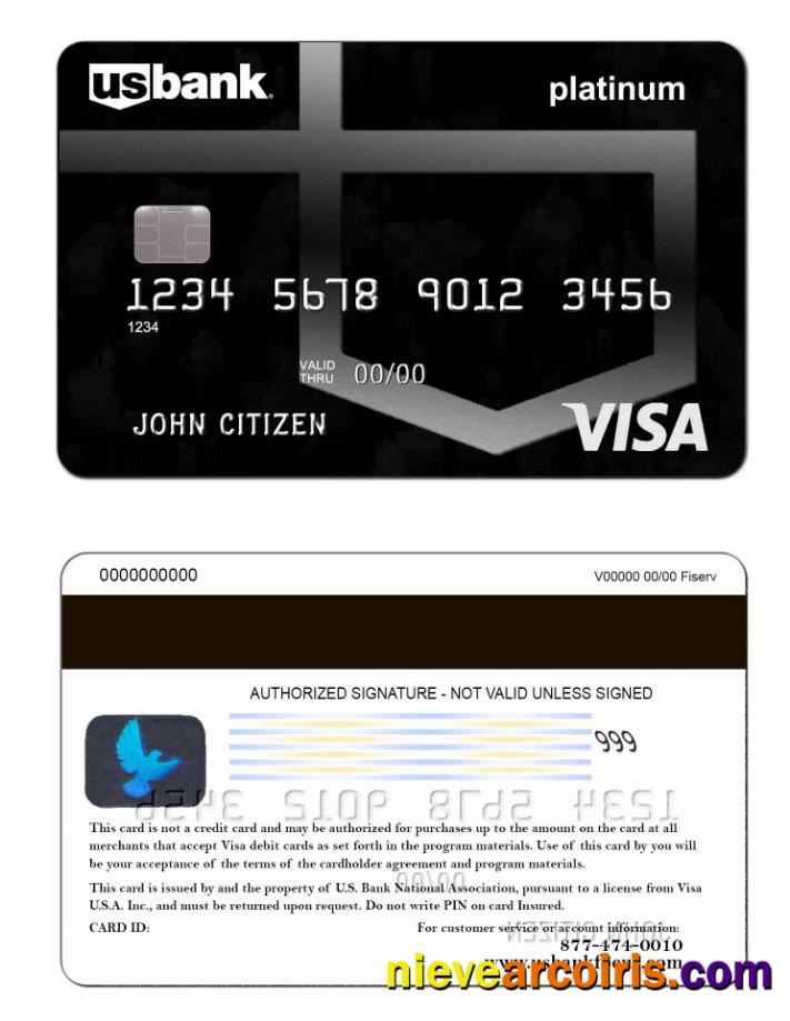 USA U.S. Bank visa platinum card